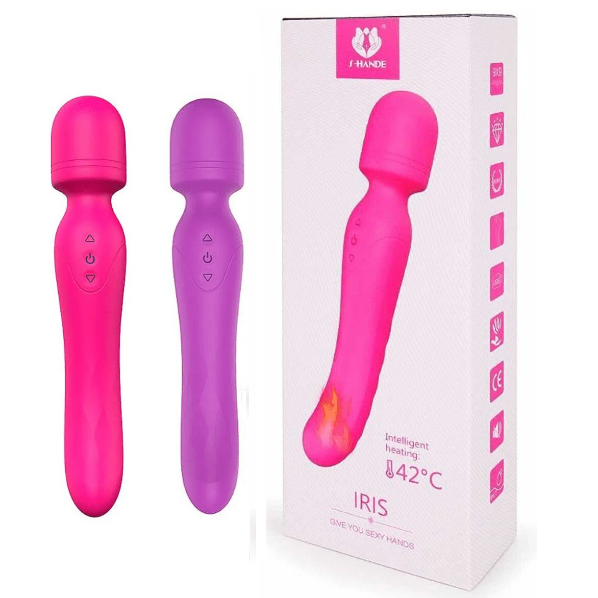 Vibrador 2 em 1 Varinha Mágica e Penetrador Ponto G 9 Vibrações e