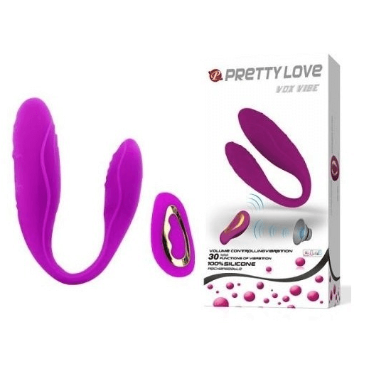 Vibrador para Casal Recarregável com Controle por Som ou Voz Pretty Love Vox Vibe