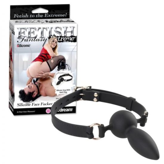 Mordaça com Plug Cônico Silicone Face Fucker Gag #2 Fetish Fantasy Extreme Pipedream