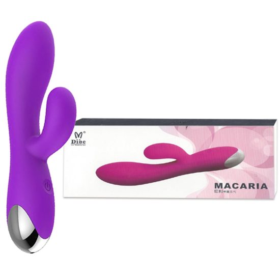 Vibrador Ponto G com Estimulador de Clitóris Soft Touch Recarregável Macaria Dibe  18,2 x 4 cm