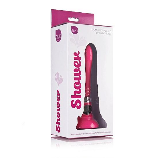 Vibrador Shower Multivelocidade com Ventosa 18 x 2,5 cm - Eva Collection