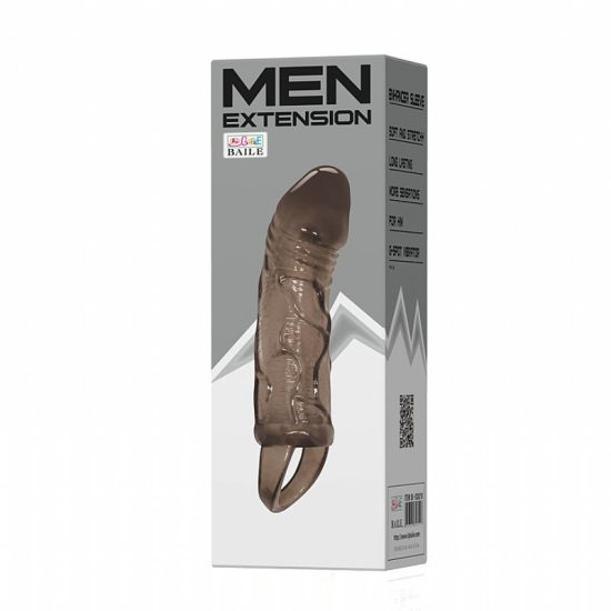 Capa Peniana com Suporte Men Extension Fumê - 13,5cm