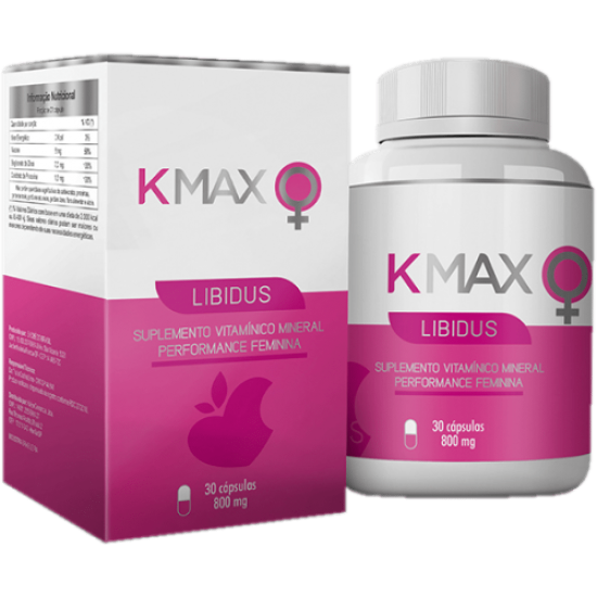 Suplemento feminino Kmax Libidus - 30 cápsulas 800mg