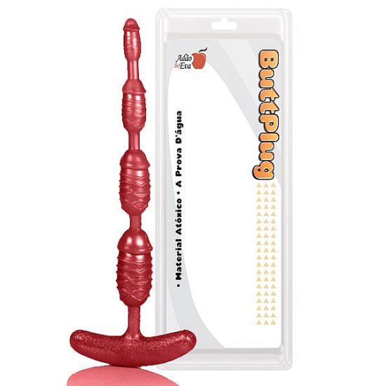 Plug Unissex com Textura ButtPlug Adão e Eva 21 x 2,5 cm