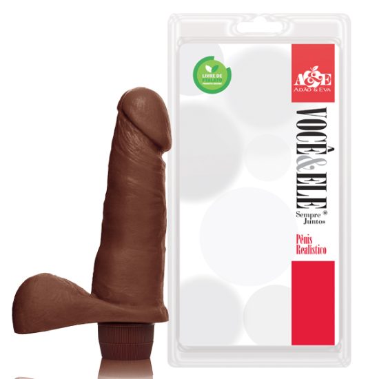 Pênis com escroto e vibrador 16,5 x 4 cm