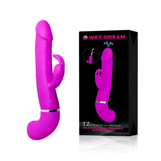 Vibrador Recarregável em Soft Touch com Simulação de Ejaculação Wet Dream 24 x 3 cm