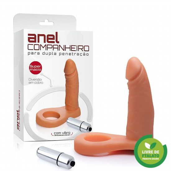 Anel Companheiro para Dupla Penetração com Vibro 11 x 2,5 cm