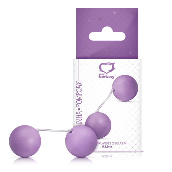 Cordão Tailandês com 2 Esferas 2,5cm Linha Pompoar Sexy Fantasy