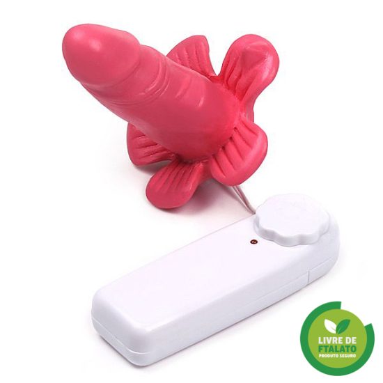 Massageador Pequena Flor com Pênis 11 cm Adão e Eva