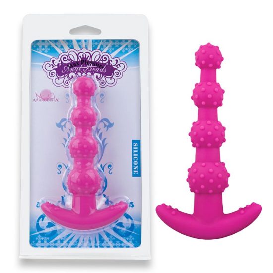 Plug Anal em Soft Touch com 4 Esferas Gradativas Max Pleasure Anal Beads Aphrodisia