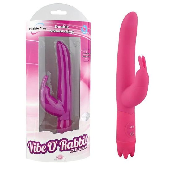 Vibrador Ponto G com Estimulador de Clitóris Vibe O'Rabbit Aphrodisia Rosa