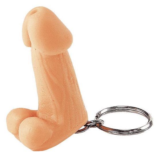 Chaveiro em Formato de Pênis Bege 5,5 cm