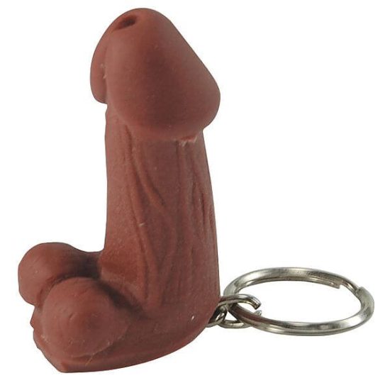 Chaveiro em Formato de Pênis Marrom 5,5 cm