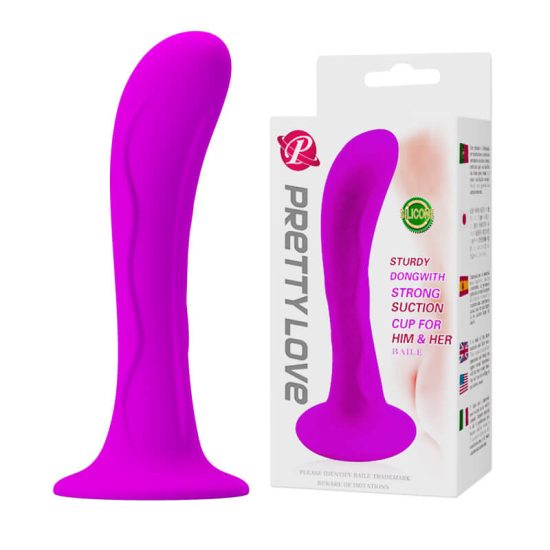 Plug Anal em Soft Touch com Ventosa Pretty Love 13,5 x 3,5 cm