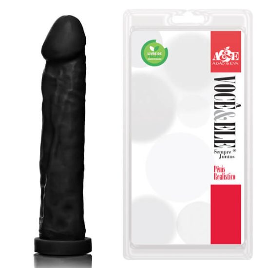 Pênis Gigante Realístico Preto 27,5 cm x 5,5 cm