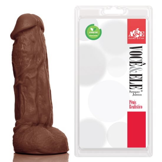 Pênis Kong Na Cor Marrom Com Escroto 19,5×5,5 Cm