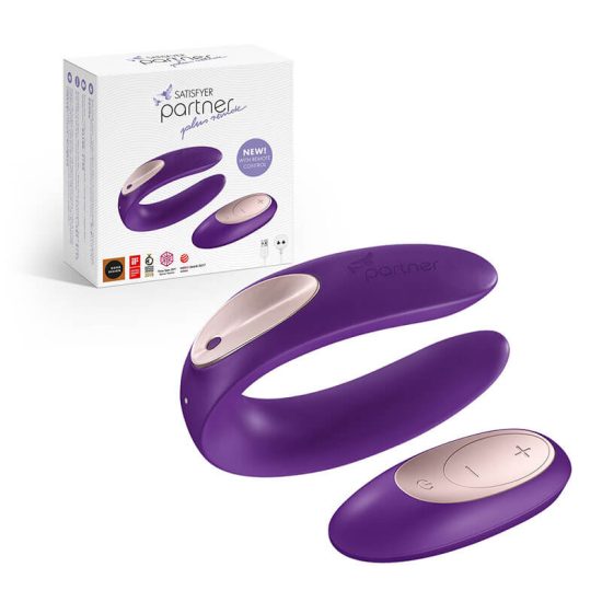 Vibrador para Casal Recarregável de Controle Remoto Satisfyer Partner Plus Remote