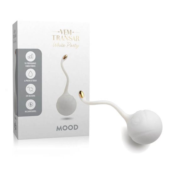 Bolinha de Pompoarismo Recarregável Vem Transar White Party Mood 3,5 CM