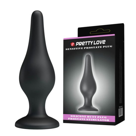 Plug Anal Cônico em Soft Touch com Ventosa Pretty Love Sensitive Prostate Plug 14,5 x 4,5 cm