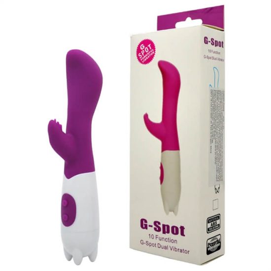 Vibrador Ponto G em Soft Touch com Estimulador de Clitóris e 10 Vibrações G-Spot 17,3 x 3,1 cm