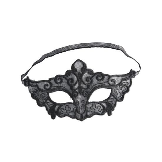 Máscara Bordada Preta Colombina Sapeka Lingerie