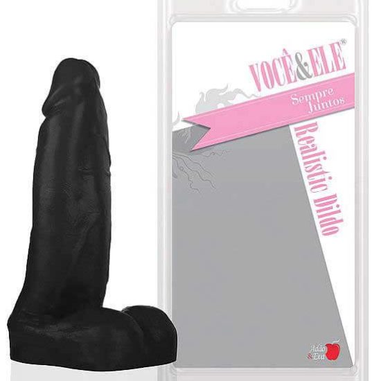 Pênis Marte em Silicone Preto com Escroto 16 x 4,5 cm