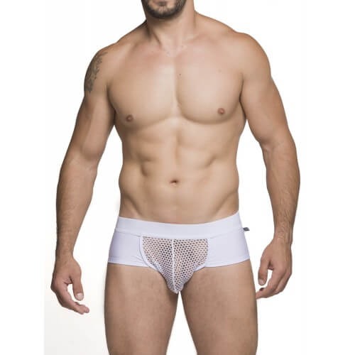 Sungão com Frente em Arrastão e Abertura Atrás Branca SD Clothing