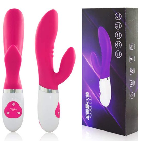 Vibrador Ponto G Recarregável com Estimulado Clitoriano Mizz Zee Pink 20 x 3,5 cm