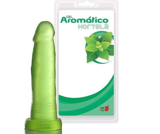 Pênis em Gel com Aroma de Hortelã Adão e Eva 16 x 4 cm