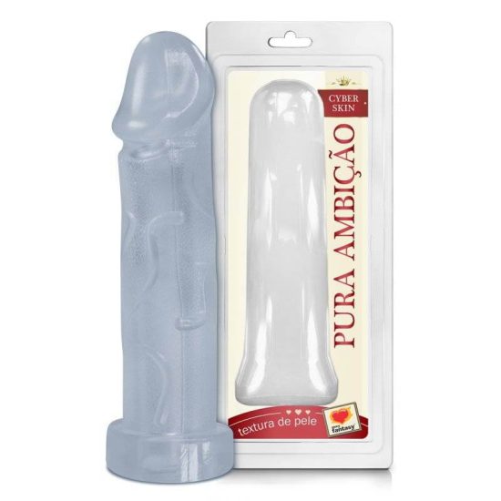 Capa Peniana com Glande Definida em Cyber Skin Transparente Pura Ambição Sexy Fantasy 19 x 5 cm