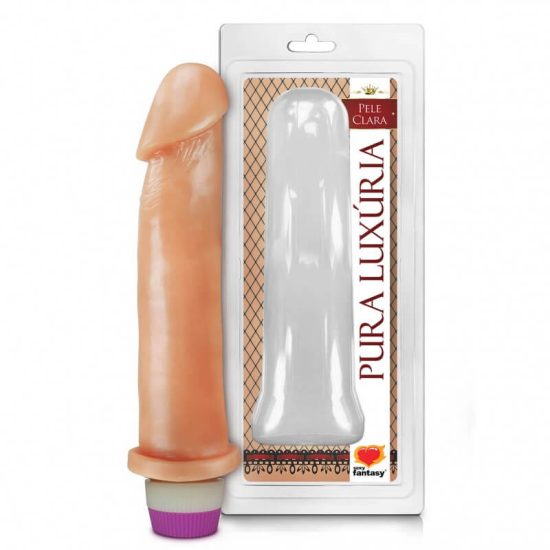 Pênis Realístico com Glande Definida e Vibro Pura Luxúria Sexy Fantasy 20 x 5,2 cm