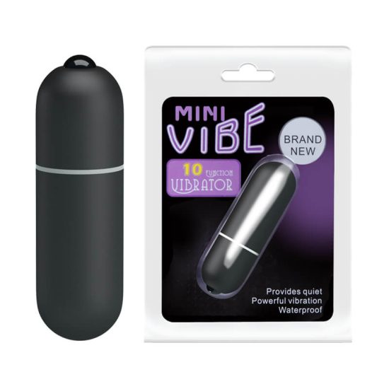Cápsula Vibratória em Soft Touch com 10 Modos de Vibração Mini Vibe Preta Baile