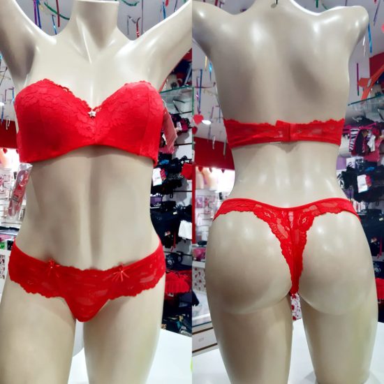 Conjunto Tomara que caia vermelho Sapeka