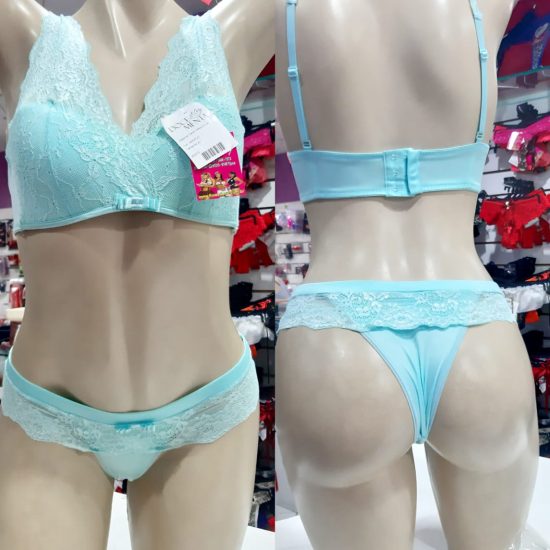 Conjunto Carla Doce Menta Azul bebê
