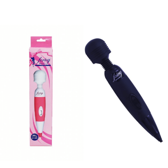 Massageador Fairy Mini Elétrico com 8 Vibrações Preto 27 x 4,8 cm