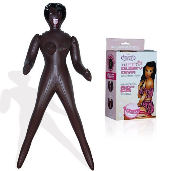Mini Boneca Inflável com Dois Orifícios Penetráveis Miss Dusky Diva 66 cm