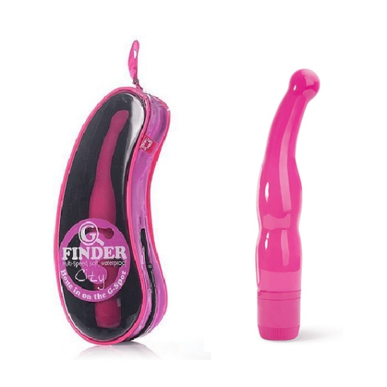 Vibrador Macio Ponto G Multi Velocidade G Finder City Rosa 22,5 x 3 cm