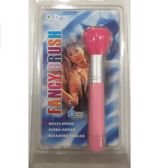 Vibrador em Formato de Blush com Multi Velocidade Fancy Brush Rosa 20 x 4 cm