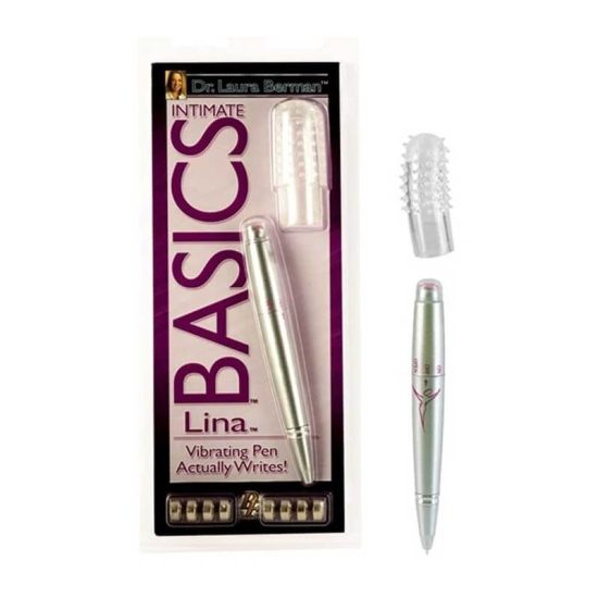 Vibrador em Formato de Caneta com Capa Massageadora Intimate Basics Lina California Exotic Novelties 13,5 x 1 cm