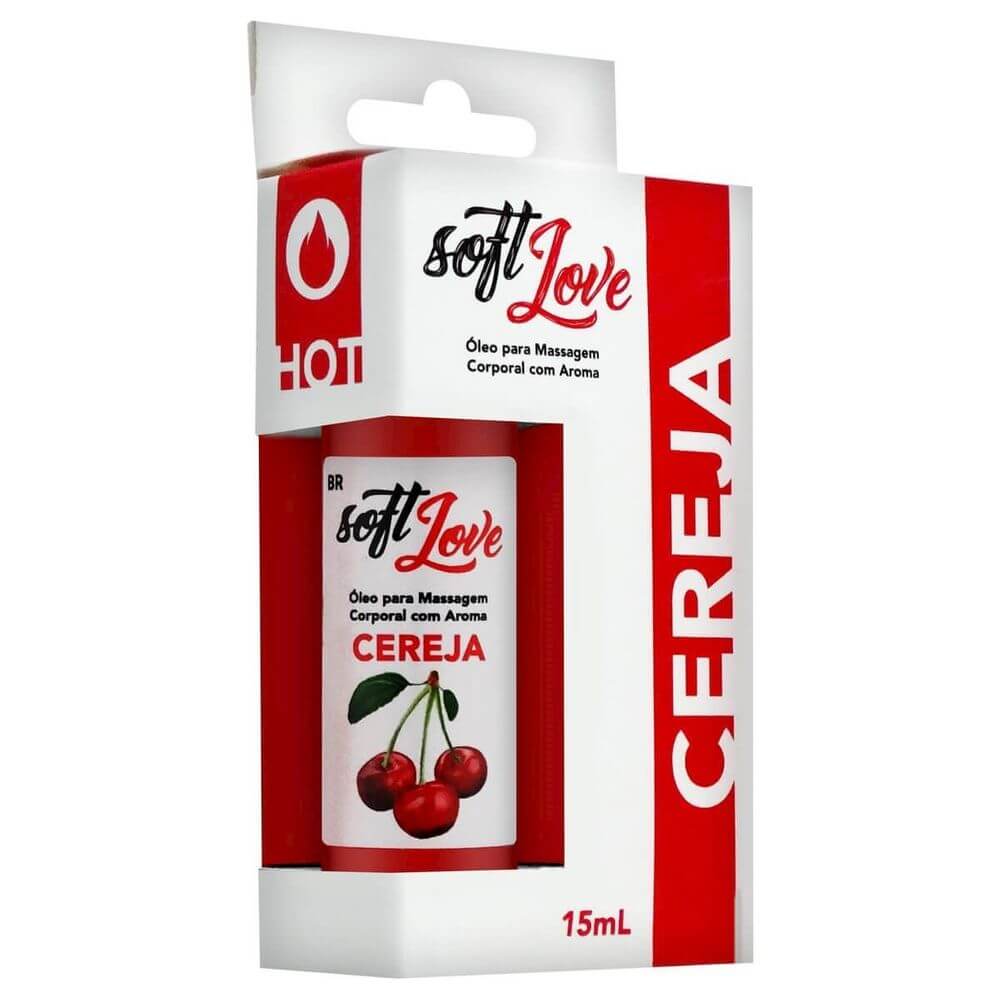 Óleo para Massagem Hot com Aroma de Cereja Soft Love 15 ml » Sex Shop  Flower Love