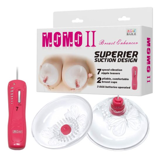 Estimulador de Mamilos em Silicone com Vácuo e 7 Vibrações Momo II Breast Enhancer Baile