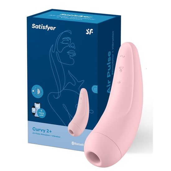 Estimulador de Clitóris Recarregável com Simulação de Sexo Oral Controlado Por Aplicativo Satisfyer Curvy 2+
