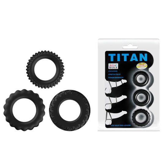 Kit 3 Anéis Penianos Ondulados Pretty Love Titan