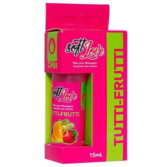 Óleo Comestível Hot com Aroma de Tutti-Frutti Soft Love 15 ml