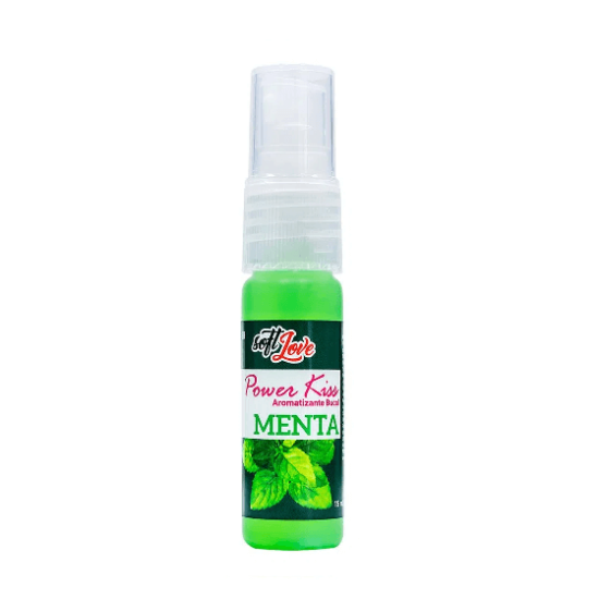 Aromatizante Bucal Sabor Menta Power Kiss Soft Love 15ml