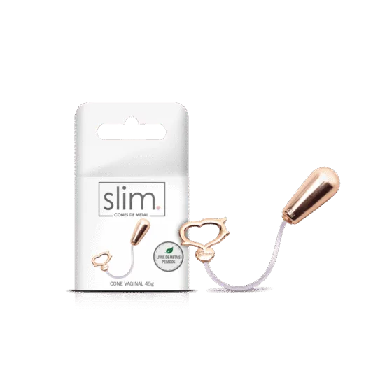 Cone Vaginal para Pompoarismo em Metal com Alça e Cordão de Silicone Slim Sexy Fantasy 45g