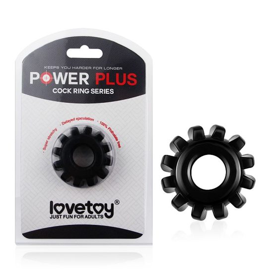Anel Peniano Retardante com Formato de Engrenagem Power Plus Cock Ring Series Lovetoy 5 x 1,6 cm