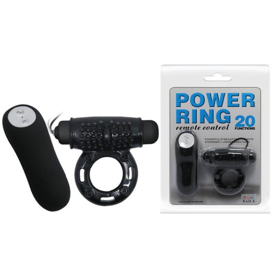 Anel Peniano Vibratório com Controle Remoto e 20 Modos de Vibrações Power Ring
