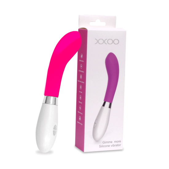 Vibrador Ponto G em Soft Touch Rosa com 10 Modos de Vibrações Gimme More XXOO 20,3 x 3,4 cm