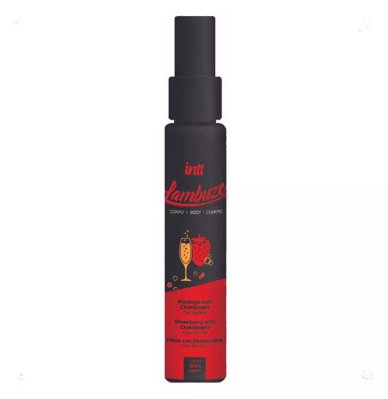 Gel Beijável Excitante Lambuze Morango com Champagne Intt 50gr